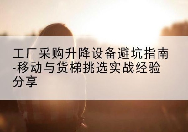 防城移动式升降机怎么选-工厂采购升降设备避坑指南-移动与货梯挑选实战经验分享