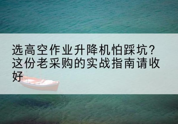 防城高空作业升降机厂家推荐-选高空作业升降机怕踩坑？这份老采购的实战指南请收好